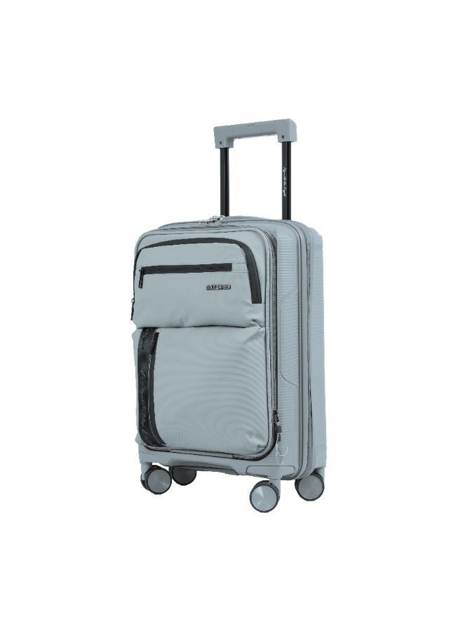 ايجل اكسبريس شنطة سفر Eagle Express Cruiser Elite مقاس 20 بوصة – هجين من البولي بروبيلين (PP) والنايلون، قطعة واحدة، لون فضي، ضمان سنة واحدة - Image 2